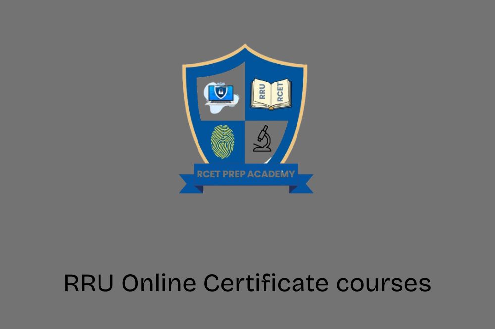 RRU Online Certificate courses